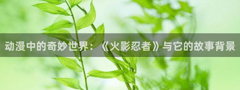 动漫天堂.：动漫中的奇妙世界：《火影忍者》与它的故事背景